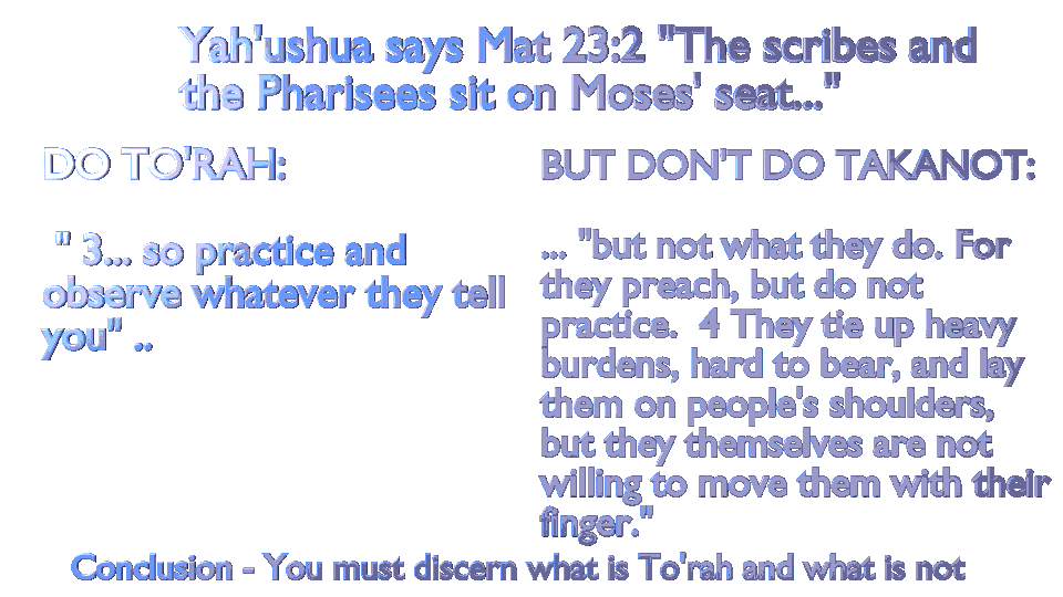 takanot versus Torah